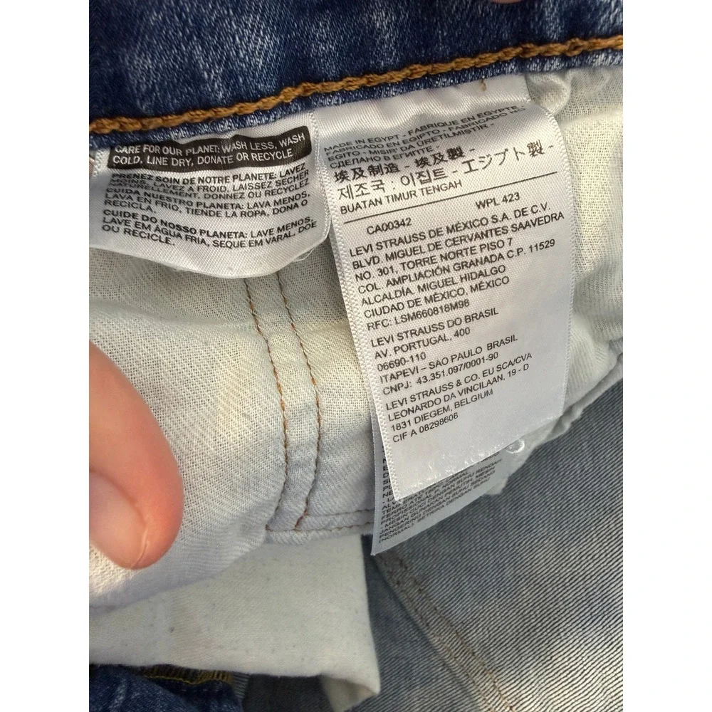Levis 511 Slim Fit Mens Jeans W38 L32 Medium Wash Blue Denim 38x32 Grunge Work